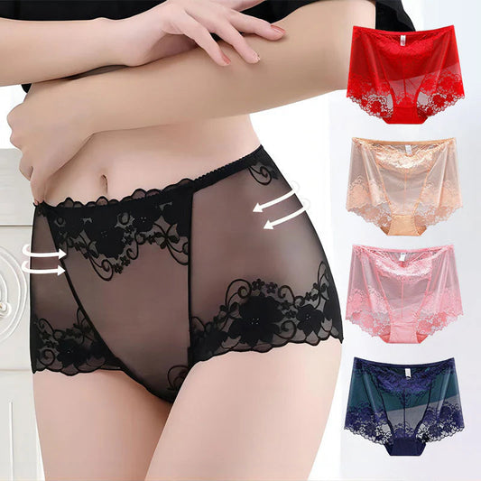 🌸60% Rabatt🧶 Handgehäkelte Damen-Boxershorts mit hohem Bund aus Spitze – Atmungsaktiv, Vintage-Stil & bequeme Passform 🌸