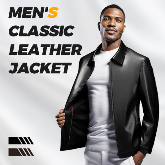 🔈🔈60% Rabatt🔥 Klassische Herrenlederjacke