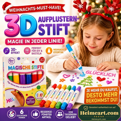 📢📢50% RABATT !!⏰Magic Pen – Zeichne 3D-Motive mit nur einem Strich!🎄DIY Bubble Magic Drawing Pens