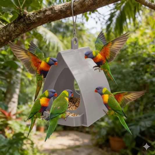 📢📢60 % RABATT!! ⏰Hängendes Vogelfutterhaus für den Garten mit Dach