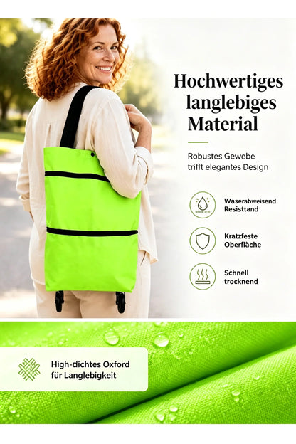 💥BEFRISTETES ANGEBOT – 50% RABATT!💥🛒🛍️2-in-1 Faltbarer Einkaufswagen🎁