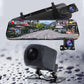 👁️10-Zoll-Rückfahrkamera & Dashcam mit vollem Touchscreen – 1080P HD-Nachtsicht, Dual-Objektiv – ideal für sicheres Fahren & Parken🚗📹
