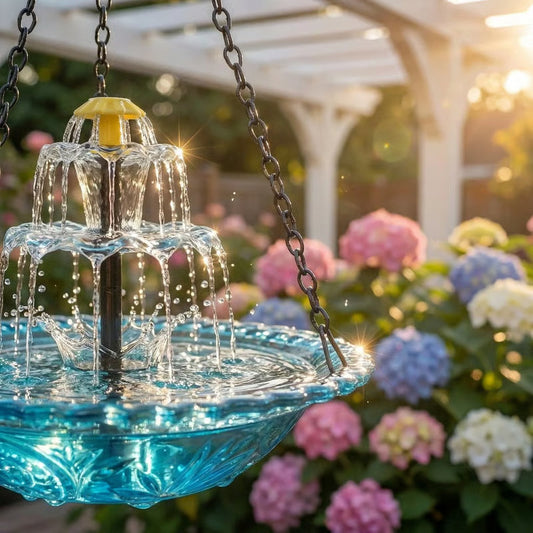 🐦2026 NEUHEITEN – 60 % RABATT🔥💐Solar-Kaskaden-Hängevogelbad-Brunnen