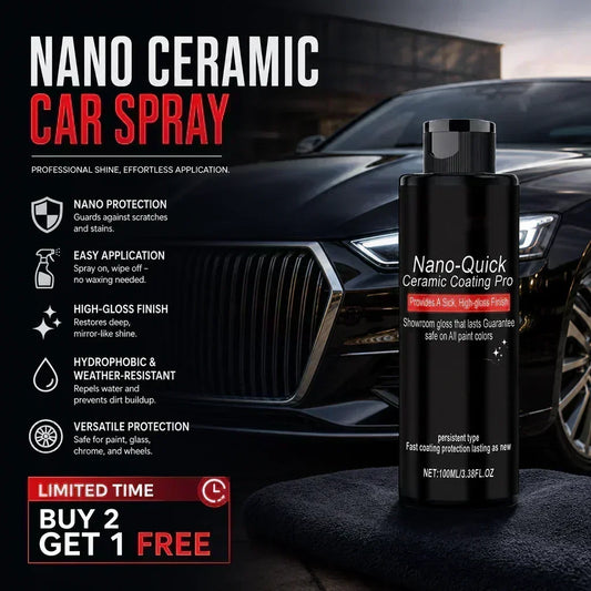 🚗 KAUFE 2, ERHALTE 1 GRATIS! 🧼 Autopflegespray für sofortigen Hochglanz – Hydrophob, UV-Schutz & streifenfrei – Ideal für Lack, Plastik & Glas ✨