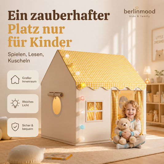 📢📢 JETZT 50 % RABATT!! ⏰ Kinderspielzelt „Schloss“ – Geräumig und einfach aufzubauen – Atmungsaktiver Stoff, ideal für Spaß drinnen und draußen – regt zum fantasievollen Spielen an ✨🧸