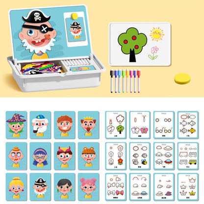 🎨Magnetisches Puzzle Gesichter-Anziehspiel Reisespiel Doppelseitiges Vorschulerziehungs-Lernspielzeug für Kinder