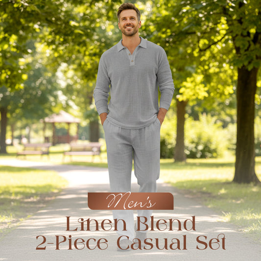 Zweiteiliges Leinen-Set ✨ Verströmt sofort Eleganz. Atmungsaktiv und schweißabweisend. Mit Reverskragen und Seitentaschen. Perfekt für Strand und Abendessen. 🌊