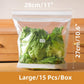 🥬❄️ JETZT 50 % RABATT! ✨ Lebensmittelbeutel in verschiedenen Formen – lange Beutel für Gemüse und verschiedene Größen für eine intelligentere Aufbewahrung im Kühlschrank 🥗