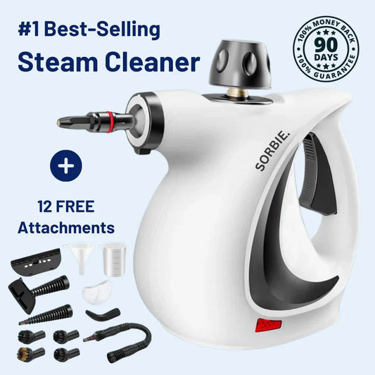 🧼 60 % RABATT! 🚿 Handdampfreiniger – Druckverstärkung, für verschiedene Oberflächen & 12-teiliges Set – Chemikalienfrei, hygienisch & gründliche Reinigung ✨