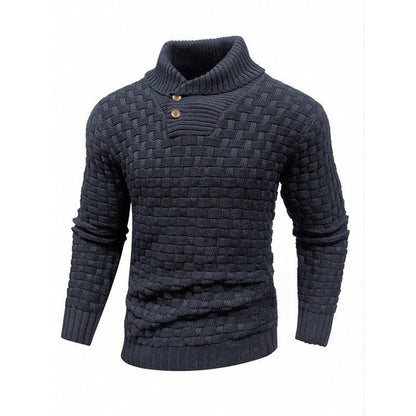 🔈🔈LETZTER TAG DER AKTION – 60 % RABATT 🔥Herren Pullover mit strukturiertem Stehkragen