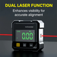 ⏰Black Friday - 50% Rabatt📐✨ Magnetischer digitaler Winkelmesser mit Doppellaser & 360°-Sensor – Absolut- & Relativmodus für Holzbearbeitung und Bauarbeiten 🔧