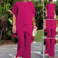 ✨60 % Rabatt – Charmantes Set aus asymmetrischem Oberteil 👗 Elegantes Set aus Hose mit weitem Bein – Bequem und perfekt für den Frühling