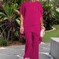 ✨60 % Rabatt – Charmantes Set aus asymmetrischem Oberteil 👗 Elegantes Set aus Hose mit weitem Bein – Bequem und perfekt für den Frühling