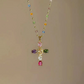 💎 50 % RABATT!! ✝️ Bunte Halskette mit Strass-Kreuzanhänger – leuchtender Glanz, verstellbare Länge & aussagekräftiges Statement ✨