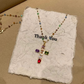 💎 50 % RABATT!! ✝️ Bunte Halskette mit Strass-Kreuzanhänger – leuchtender Glanz, verstellbare Länge & aussagekräftiges Statement ✨
