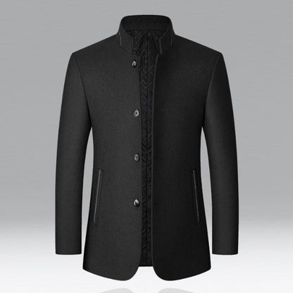 🔥Der absolute Renner 2026! Die Wolljacke, die Väter lieben🌟 Zhongshan-Kriegermantel mit Stehkragen❄️ Warm und stylisch!