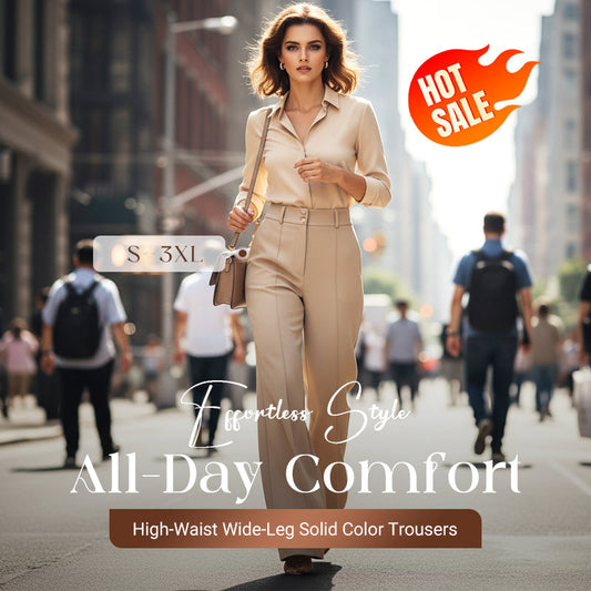 🌟👖LETZTER TAG - 60% RABATT✨️ Stilvolle Damenhose mit hohem Bund