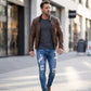 👖60 % RABATT! 🔥 Stylische Skinny Jeans im Used-Look für Herren – Schmale, zulaufende Passform, atmungsaktive Baumwolle & lässige Risse