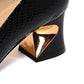 👠 Damen-Pumps mit Schlangenmuster und Blockabsatz – Quadratische Zehenpartie, Metallakzente & ganztägiger Tragekomfort ✨