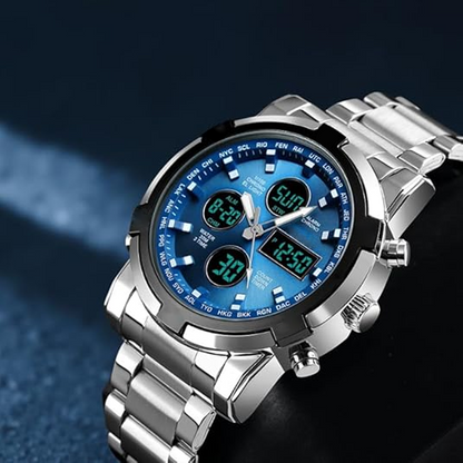 📢📢60 % RABATT!! ⏰ Wasserdichte Herren-Armbanduhr im Militärstil mit analoger und digitaler Anzeige – 48 mm, Multifunktion und Edelstahlarmband! 🕰️💪