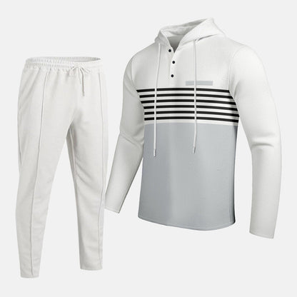 🔈🔈 60 % RABATT!! 🔥👕 Herren-Trainingsanzug mit Kapuze und Farbblock-Design 👖