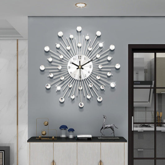 ✨60 % RABATT🕰️ Kreative Strass-Wanduhr – Leise, minimalistischer Luxus für Wohnzimmer, Esszimmer und Eingangsbereich! 💎🏡