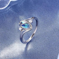 ✨💍60 % RABATT 🔥 Geometrischer ovaler Mondsteinring mit Zirkonia-Akzenten – Mystisch, funkelnd und zeitlos elegant! 🌙✨