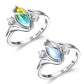 ✨💍60 % RABATT 🔥 Geometrischer ovaler Mondsteinring mit Zirkonia-Akzenten – Mystisch, funkelnd und zeitlos elegant! 🌙✨