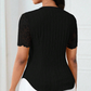 🌼LETZTER TAG – 60 % RABATT👚Sommerbluse mit V-Ausschnitt, Spitzenärmeln und Knopfleiste für Damen