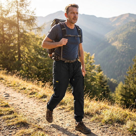 👖50 % Rabatt🏃 Sweathosen im Workwear-Stil | Kordelzug in der Taille · Strapazierfähiges Polyester · Konisch zulaufende Hosenbeine · Mehrere Taschen