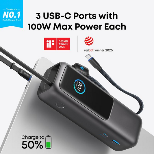 📢📢60 % Rabatt!!+Kostenloser Versand✈️🥳Tragbares Ladegerät mit integriertem Kabel⚡