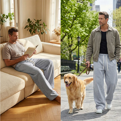 🩳 60 % RABATT! 👖 Lässige Herrenhose mit Kordelzug – Bequemer Baumwollstoff, Taschen und lässiger Stil für Alltag und Training 🏃‍♂️
