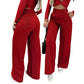 🌸Letzter Tag des Sonderangebots – 60 % Rabatt💕 Damen-Hose mit hohem Bund, weitem Bein und einfarbigem Bein
