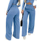 🌸Letzter Tag des Sonderangebots – 60 % Rabatt💕 Damen-Hose mit hohem Bund, weitem Bein und einfarbigem Bein