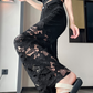 💜 LETZTER TAG – 60 % RABATT 💜 Damen-Hose mit Strass-Print und Cut-Outs