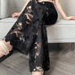 💜 LETZTER TAG – 60 % RABATT 💜 Damen-Hose mit Strass-Print und Cut-Outs