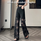 💜 LETZTER TAG – 60 % RABATT 💜 Damen-Hose mit Strass-Print und Cut-Outs