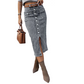 🔈🔈JETZT 60 % RABATT👗Jeansrock mit hoher Taille und Knopfleiste