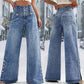🔈🔈2026 NEUHEITEN – BESTSELLER🔥👖Hoch taillierte Jeans mit weitem Bein – einfaches Anziehen! Seitliche Schlitze lassen die Brise herein und halten Sie kühl. 🌸