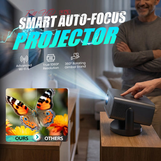 🔈🔈60% RABATT📺Full HD Smart Autofokus-Projektor