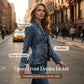 🧥 50 % RABATT !! 🌸 Damen-Jeansjacke mit Volants & offenem Vorderteil – Leicht & feminin – Vielseitig & schick 👗