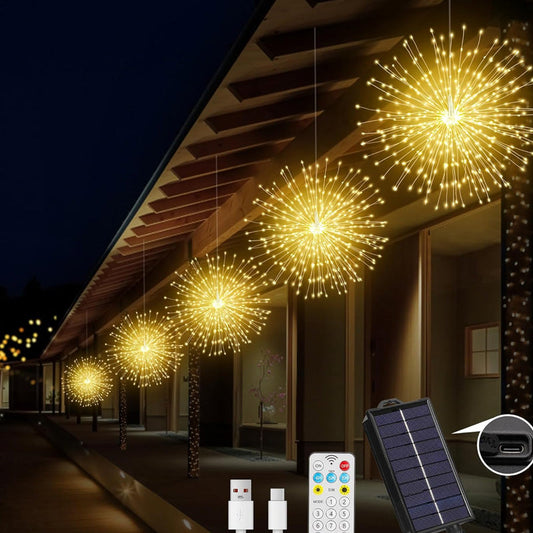🎆60 % RABATT! 💡 LED-Lichterkette mit Feuerwerksmotiv aus Kupferdraht – Flexibler Kupferdraht, warmes Licht & dekorative Partybeleuchtung ✨