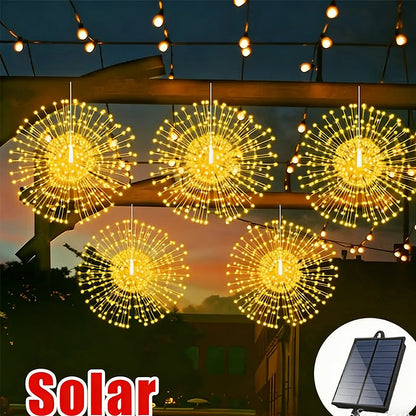 🎆60 % RABATT! 💡 LED-Lichterkette mit Feuerwerksmotiv aus Kupferdraht – Flexibler Kupferdraht, warmes Licht & dekorative Partybeleuchtung ✨