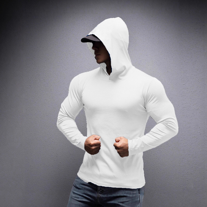 🔥NEUES MODELL 2026 – 60 % RABATT 💪 Stretch-Fit-Fitness-Hoodie mit langen Ärmeln für Herren