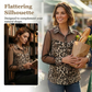 👚60 % RABATT! 🐆 Damenbluse mit Leopardenmuster und kontrastierendem Mesh – Langärmlig, figurbetont und perfekt für Büro und Abend ✨