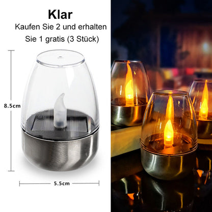 🕯️ 2 KAUFEN, 1 GRATIS! ☀️ 6er-Pack Solar-LED-Tischlampen – Flammenlos & wasserdicht, automatische Ein-/Ausschaltung mit Dämmerungssensor für Garten & Party 🏕️