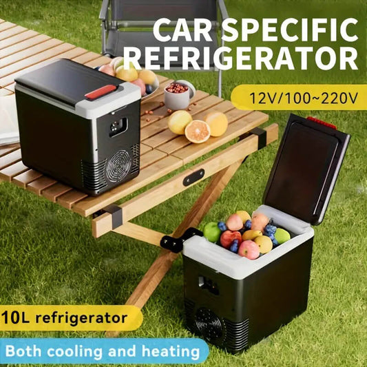 Tragbarer Autokühler/Heizlüfter 🧊 20 °C Temperaturunterschied, leistungsstarke Kühlung/Heizung ♨️ Bietet Platz für 6 Wasserflaschen + Snacks 🍎 Leiser Betrieb mit nur 45 Dezibel 🔇 Unverzichtbar für unterwegs ⛺