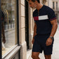 🔥60% RABATT🔥 Herren-Set: Hemd und Shorts mit Viertelreißverschluss
