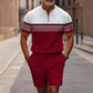 🔥60% RABATT🔥 Herren-Set: Hemd und Shorts mit Viertelreißverschluss
