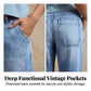 🌟 Weite Jeansshorts für Damen mit hoher Taille – Beinverlängernd & Vintage-Waschung – Lässige, verkürzte Hose – perfekt für den Sommer, den Strand oder einen freien Tag 👒